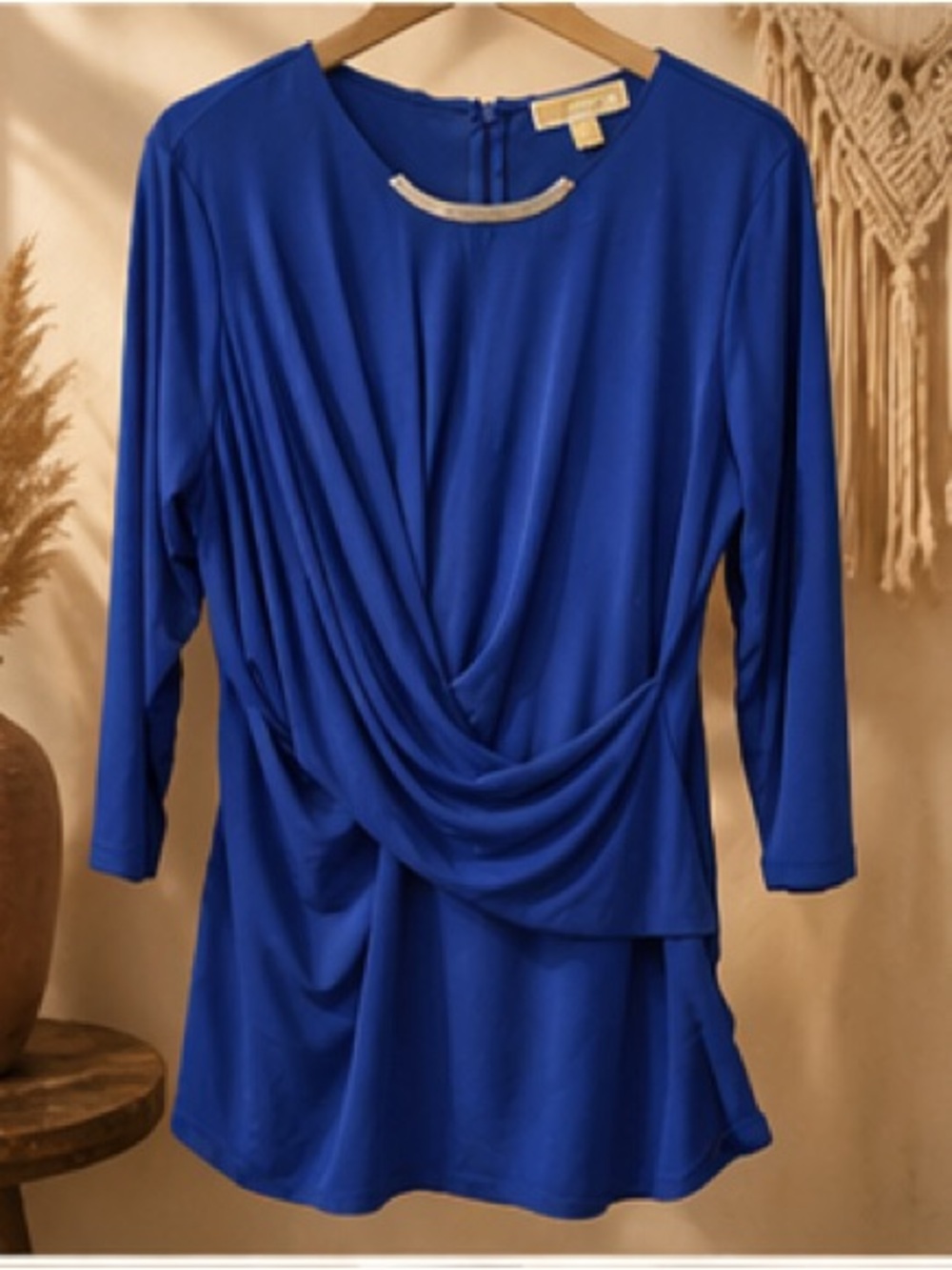 Michael Kors‎ Cross Over Wrap Blouse Size Large